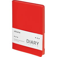Ежедневник недатированный ATTACHE Soft touch А5, 140х200мм, 136л, красный
