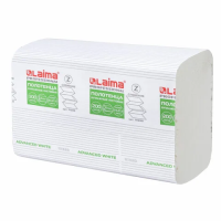 Бумажные полотенца Laima Advanced White H2, 2 слоя, Z-сложение, 200лист, белые, 20 пачек, 111338