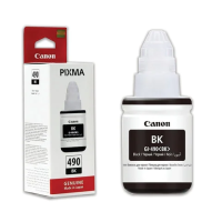 Чернила CANON (GI-490BK) для СНПЧ Pixma G1400\\G2400\\G3400, черные, ресурс 6000 стр., оригинальные, 0663C001