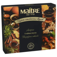 Набор чая Maitre Букет изысканных вкусов, ассорти 6 вкусов, 30 пакетиков