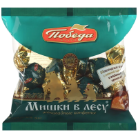 Конфеты Победа вкуса Мишки в лесу шоколадные, 200г