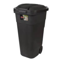 Мусорный бак на колесах Plast Team Outdoor Bin 110л, серый, PT9957