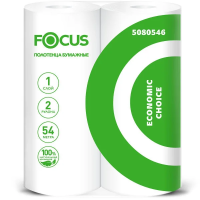 Бумажные полотенца Focus Economic 1 слой, 2 рулона, 54м, белые, 5080546