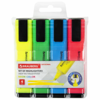 Набор текстовыделителей Brauberg Original Neon 4 цвета, 1-5 мм