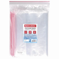 Пакеты с замком Zip Lock Brauberg 20х25см, 40мкм, 100шт/уп