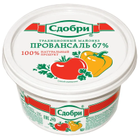Майонез Сдобри Провансаль натуральный 67%, 230г