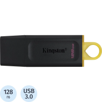 Флеш-диск 128GB KINGSTON DataTraveler Exodia, разъем USB 3.2, черный/желтый, DTX/128GB