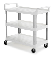 Тележка Shelf 3800 TTS, с 3-мя полками, пластик.каркас, белая, 0F003800W