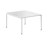 Стол на 2 рабочих места Skyland Xten-S XWST 1214, двухместный, белый/белый полуматовый, 1200х1406х750мм