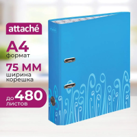 Папка-регистратор А4 Attache Fantasy голубая, 80мм