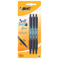 Набор шариковых ручек Bic Soft Feel Fine синие, 0.3мм, 3шт/уп, автоматические
