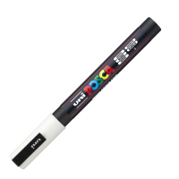 Маркер акриловый Uni Posca PC-3M белый, 0.9 - 1.3 мм, круглый