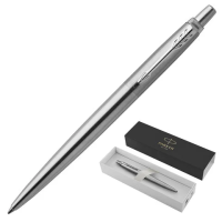 Шариковые ручки класса Люкс Parker Jotter Essential M, серебристый корпус, 1953170