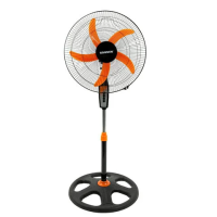 Вентилятор напольный Sonnen TF-50W-45-А304 черный/оранжевый, 50Вт, d=45см