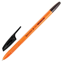 Шариковая ручка Brauberg X-333 Orange черная, 0.35мм, оранжевый корпус