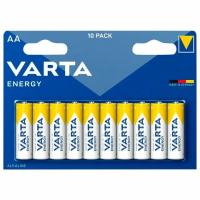 Батарейки алкалиновые 'пальчиковые' КОМПЛЕКТ 10 шт., VARTA ENERGY, АА (LR6, 24А), блистер, 4106229491