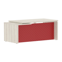 Стол руководителя TLCT 189(R) Сосна Эдмонт Z/Красный 1800х900х750 TORR LUX
