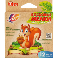Набор восковых карандашей Луч Zoo 12 цветов, шестигранные