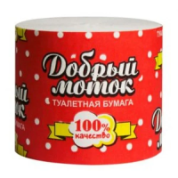 Туалетная бумага Добрый Моток 1 слой, 1 рулон, 45м, серая