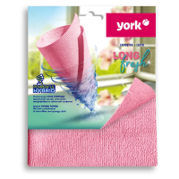 Салфетка из МИКРОФИБРЫ ГУБЧАТАЯ PVA/ПВА СУПЕРВПИТЫВАЮЩАЯ 30х35 см, Long Fresh, розовая, 275 г/м2, YORK, 26250