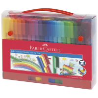 Фломастеры Faber-Castell 'Connector', 60цв., смываемые, соединяемые колпачки, пластик. уп., европодвес