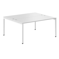 Стол на 2 рабочих места Skyland Xten-S XWST 1614, двухместный, белый/белый полуматовый, 1600х1400х750мм
