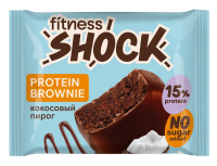Пирожное протеиновое Fitness Shock брауни и кокосовый пирог, 50г