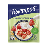 Каша овсяная Быстров клубника с молоком, 40г