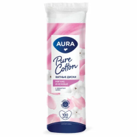 Ватные диски Aura Beauty 100шт, прошитые