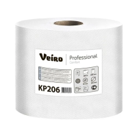 Бумажные полотенца рулонные с ц.вытяжкой Veiro Professional Comfort KP206 180м, 2 слоя, белые