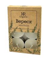 Свеча ароматическая Kukina Raffinata Organic чайная Вереск, 6шт