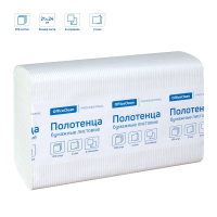 Бумажные полотенца Officeclean Professional H2, 2 слоя, Z-сложение, 200лист, белые, тиснение, 374466