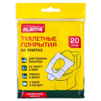 Индивидуальные покрытия на унитаз Laima, 1/16 сложения, 20 листов, 116732