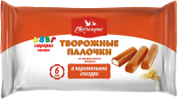 Творожные палочки Свитлогорье в карамельной глазури 23%, 180г