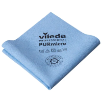 Салфетки VILEDA PROFESSIONAL 'ПУРмикро Актив' КОМПЛЕКТ 5 шт., супервпитывание, микроволокно, синий, 38х35 см, 174046