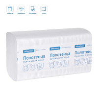 Полотенца бумажные Officeclean Professional листовые, белые, V укладка, 200шт, 2 слоя