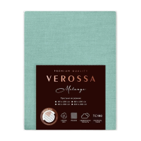 Простыня на резинке Verossa Melange Emerald, 180 х 200см