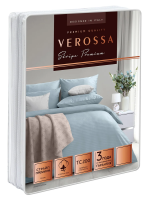 Комплект постельного белья Verossa Stripe голубой водопад евро