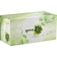Салфетки бумажные Monalisa Green Tea косметические с экстрактом зеленого чая, 210 листов