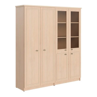 Шкаф высокий Skyland Raut RHC 180.6, бук тиара, 1808х466х2023мм, высокий, комбинированный, двухсекционный