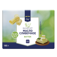 Масло сливочное Metro Chef Крестьянское ГОСТ, 72.5%, 180г