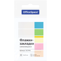 Флажки-закладки OfficeSpace, 12*45мм, 20л.*5 неоновых цвета, европодвес