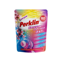 Капсулы для стирки Perklin Сакура, 3в1 с кондиционером, 80шт