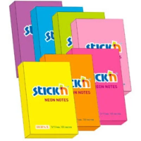 Блок для записей с клейким краем Scotch Stickin фиолетовый, 76х51мм, 100 листов