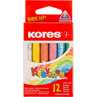 Мелки восковые Kores Krayonitos 12 цветов, трехгранные