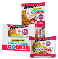 Печенье Bombbar малиновый чизкейк, 40г x 12 шт