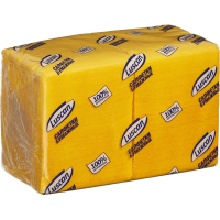 Салфетки бумажные Luscan Profi Pack 24х24см,, 400шт, 1 слой, жёлтые