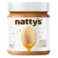 Арахисовая паста Nattys Crunchy хрустящая с медом, 525г