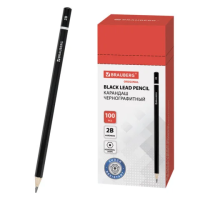 Карандаш чернографитный Brauberg Touch line 2В, заточенный