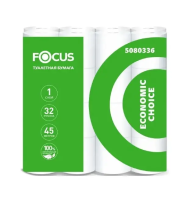 Туалетная бумага Focus Economic, 1 слой, 32 рулона, 45м, белая, 5080336
